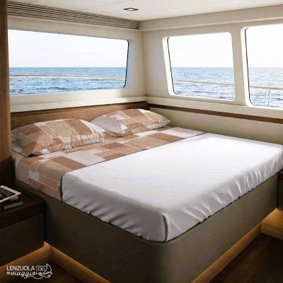 completo lenzuola barca brick arancio