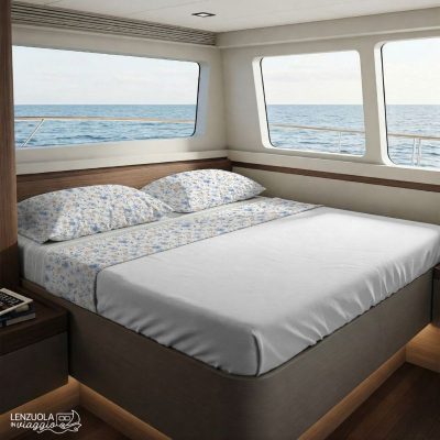 completo lenzuola barca primavera azzurro