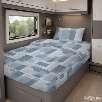 copripiumino prontoletto camper e barca brick azzurro